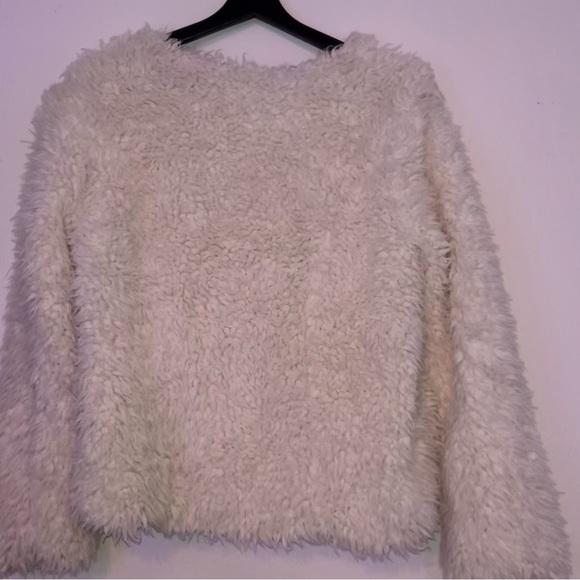 Sanctuary Fluffy White 70’s Style Jacket with Pockets - Picture 4 of 8